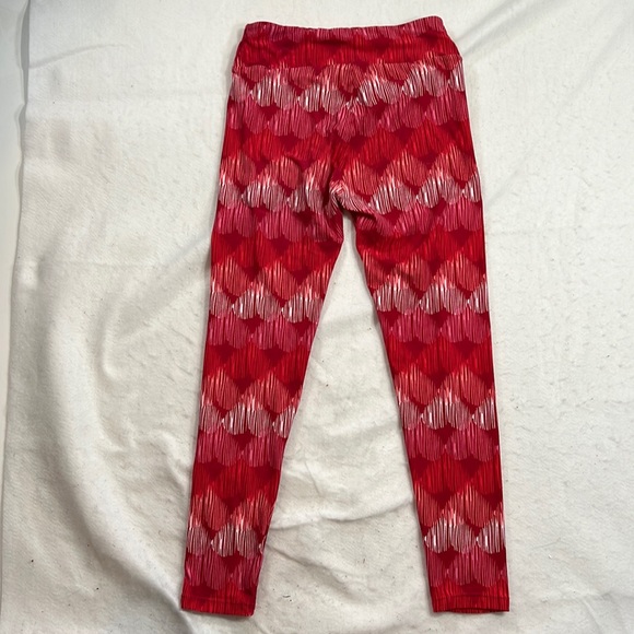 Lularoe Leggings Pants Red Patterned Hearts Womens Size OS One Size - Picture 2 of 10